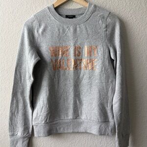 Halogen Gray "Wine‎ is my Valentine" Sweatshirt